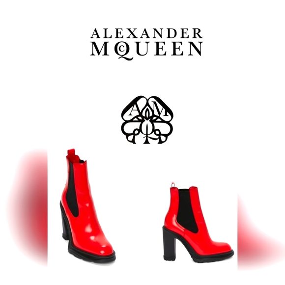 🔥NWOT ALEXANDER MCQUEEN TREAD HEELED CHELSEA BOOTS - Picture 1 of 15